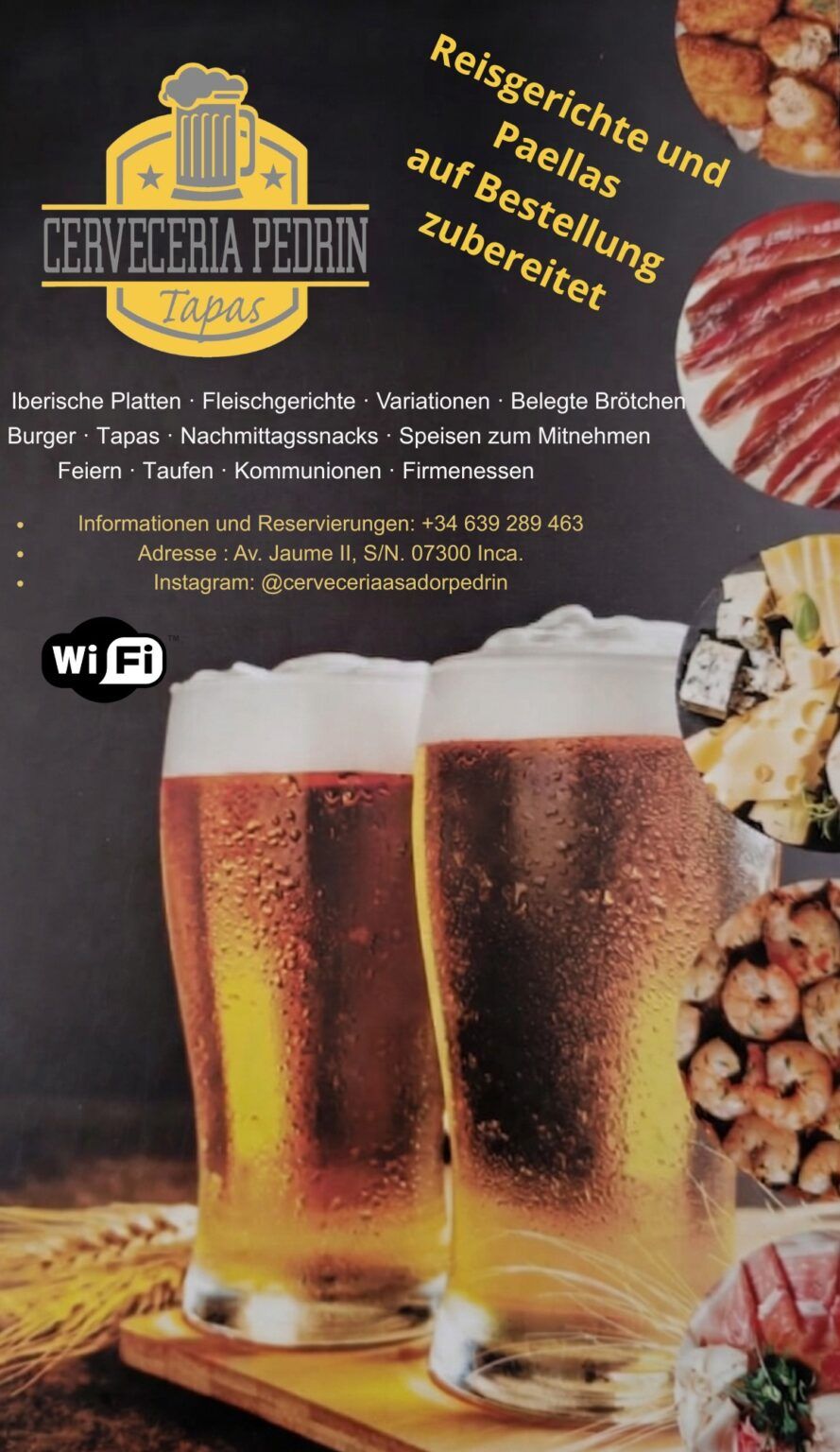 Unsere englische Speisekarte folgt in Kürze! Unsere Speisekarte