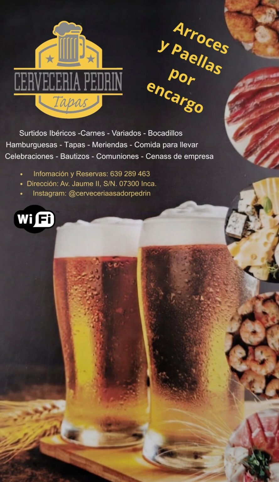 Menu cerveceria pedrin español