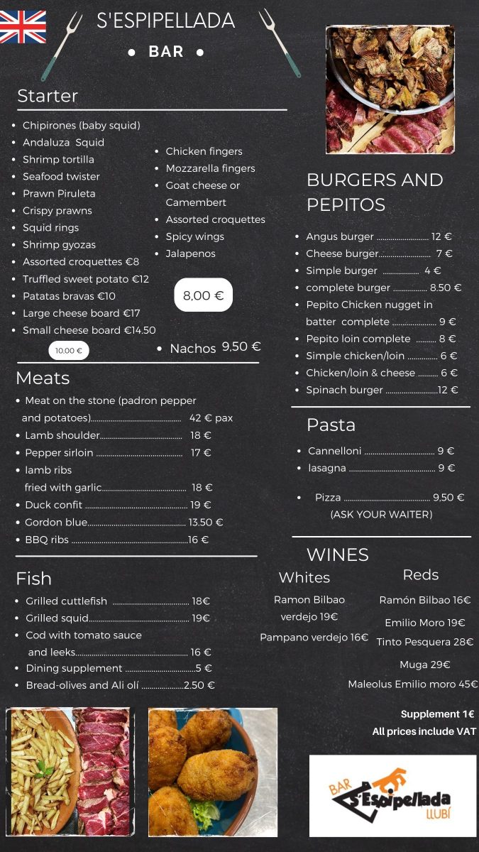 menu sespipellada english 2026
